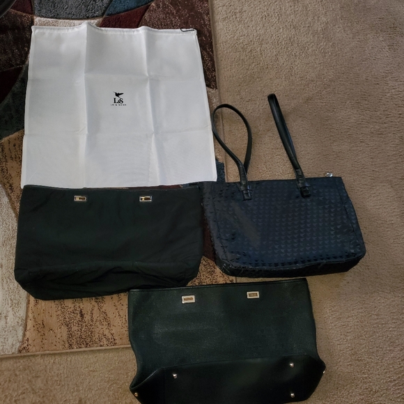 Lo & Sons Seville Tote Bundle. Saffiano leather. 3 in 1 w/dust bag. 13 inch - Picture 4 of 16